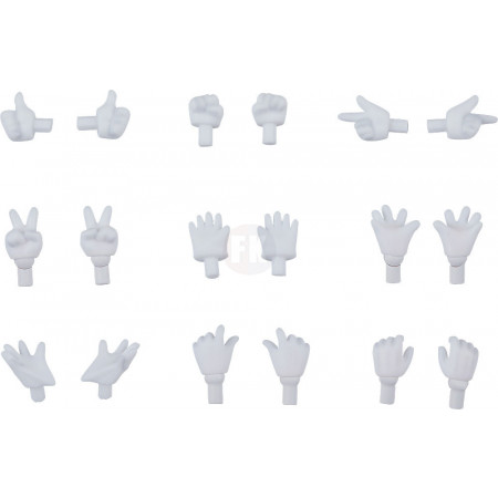 Original Character Parts for Nendoroid Doll figúrkas Hand Parts Set Gloves Ver. (White)